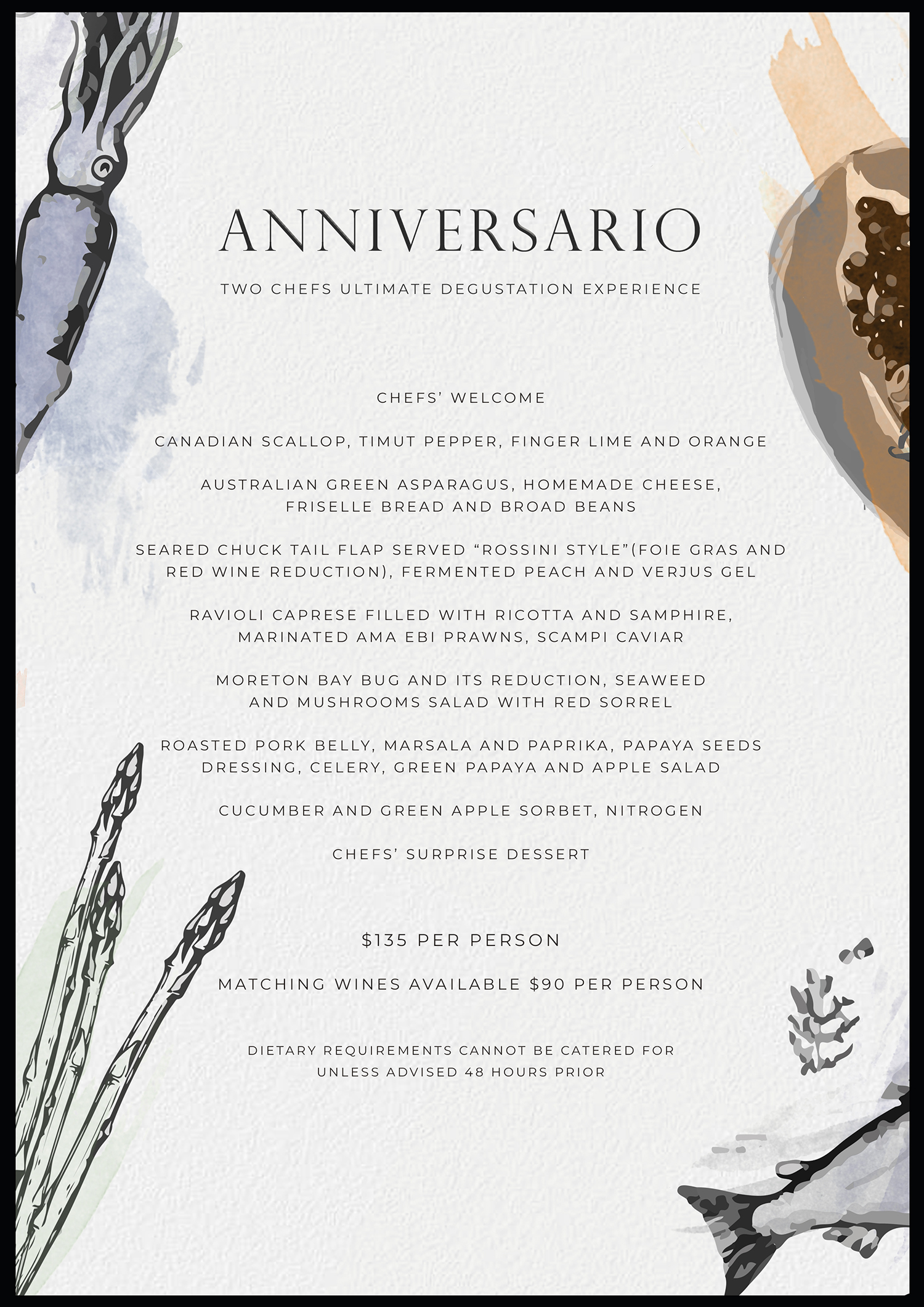 Anniversary Dinner at Deer Duck Bistro with guest Chef Enzo Ninivaggi